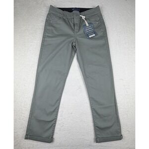 NWT-Democracy Ab Solution Ankle Skimmer Olive Green Pants Elastic Waist Size 4